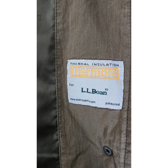 L.L. Bean Women's Bean Cozy Warm Thermore Quilted Coat Khaki Green Size XL - Picture 5 of 12
